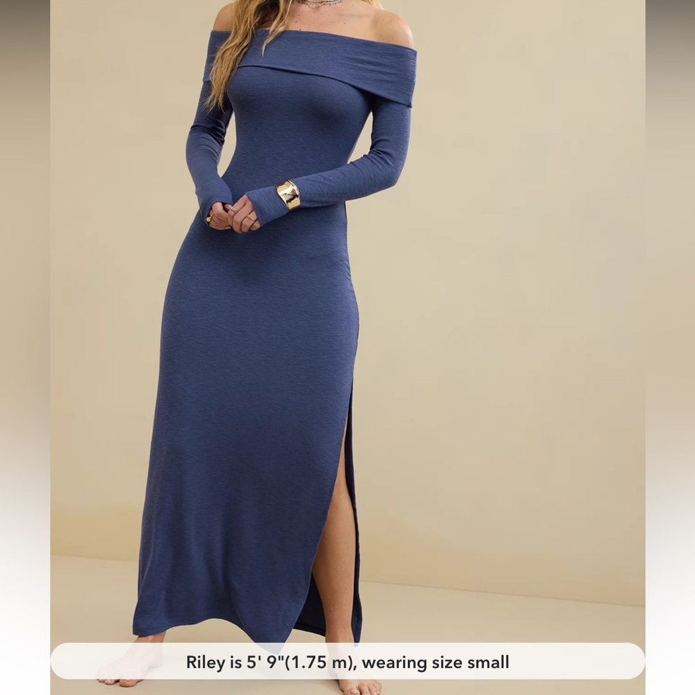 Aerie Off The Shoulder Maxi Dress Size Small